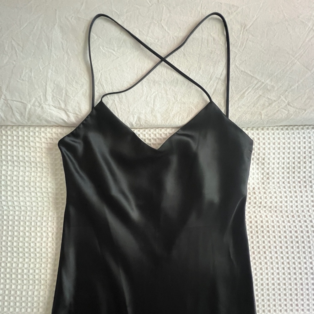 TopShop Black satin dress